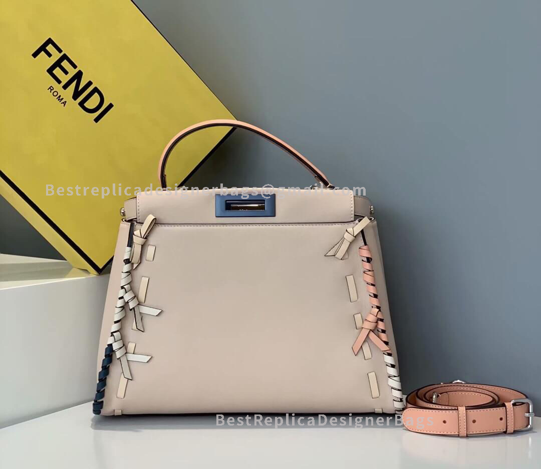 Fendi Peekaboo Iconic Medium Pink Leather Bag 5510M